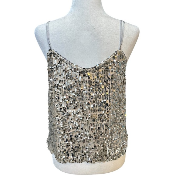 Veronica Beard Silver Sequin Camisole size 6 - Picture 4 of 8